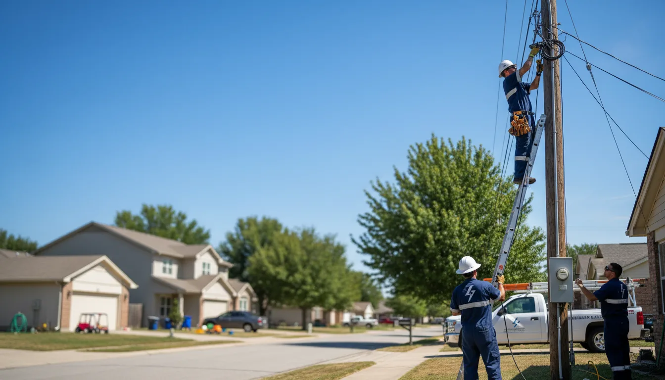 Residential electrician providing installation services in Hedley, TX